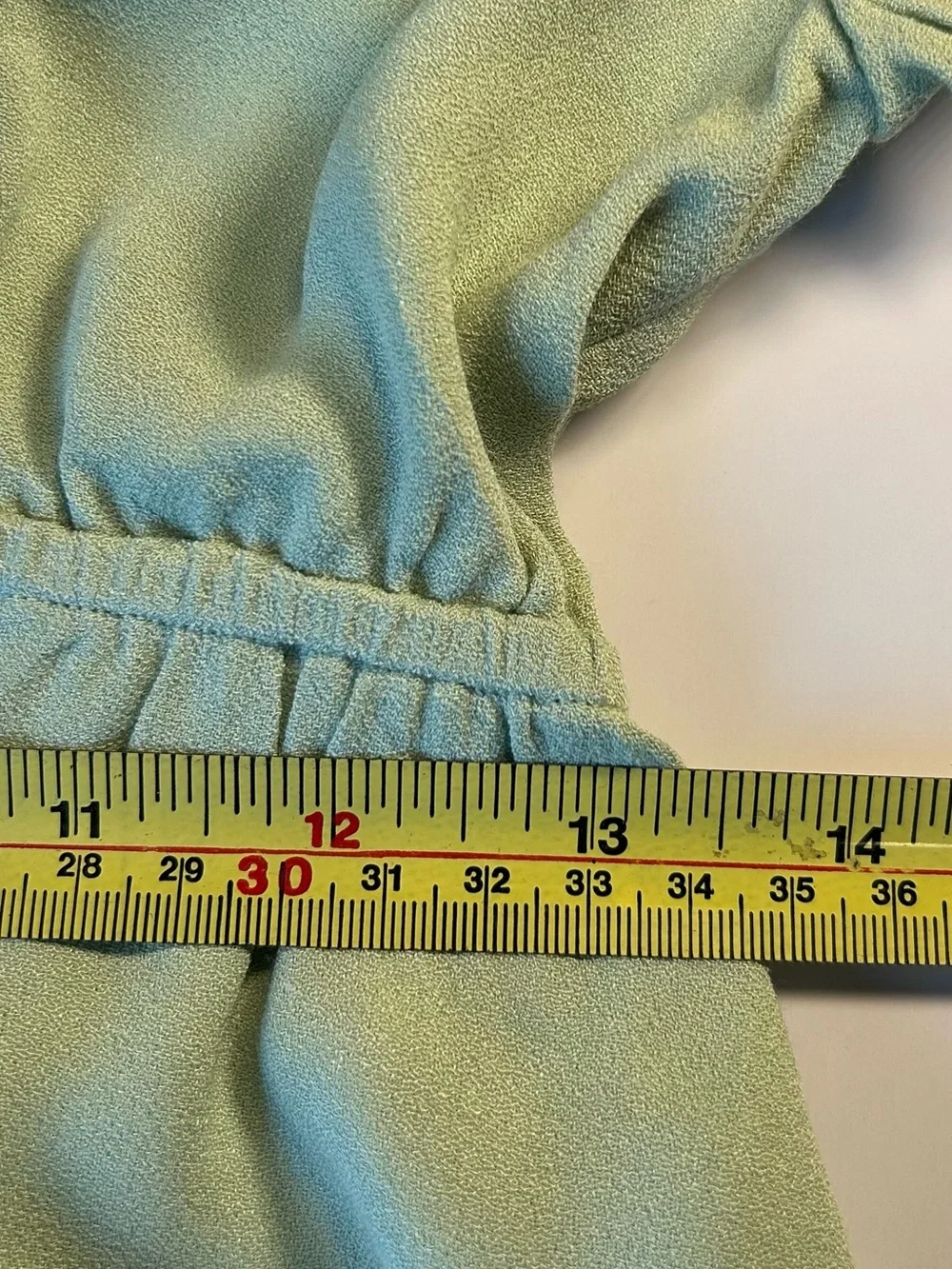 Aritzia Sunday Best Hadley Babydoll Mini Dress Sage Green Smocked Puff Sleeve S - Picture 9 of 11
